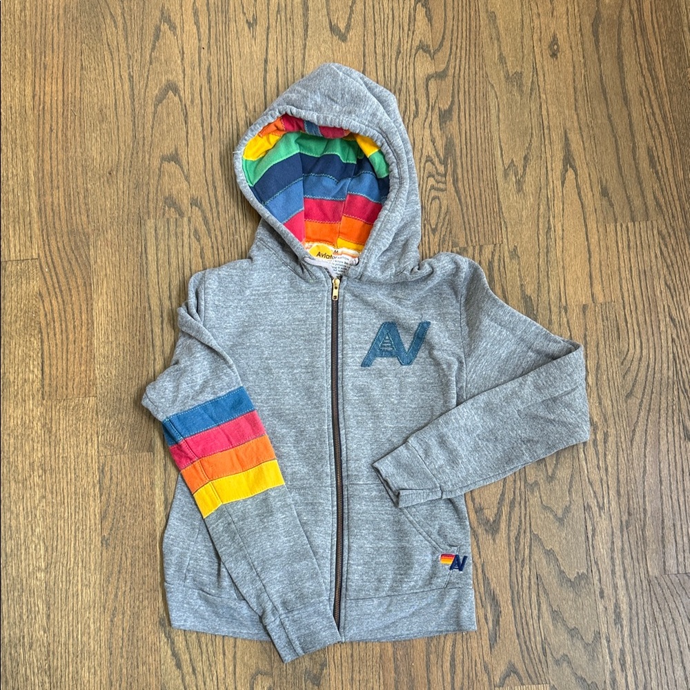 Aviator Nation women’s Hoodie with Rainbow Accents